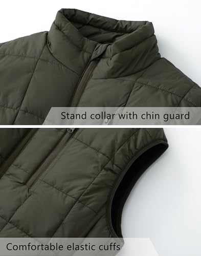 Image of Vcansion Men's Outdoor Quilted Puffer Vest Stand Collar Lightweight Down Sleeveless Jacket Padded Vest