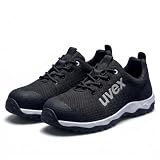 Uvex Sicherheitsschuhe S1 PL Herren Halbschuh Stahlkappe, schwarz, Gr 45
