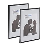 Doppelpack: 2er Set Dekobilderrahmen in klassischen Schwarz - Im zeitlos schlichten Design gehalten