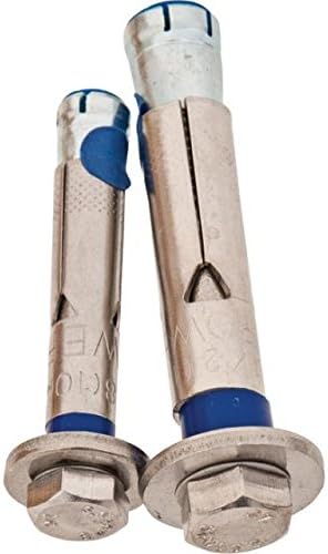 Rawl Powers-Bolt Hex Head Five Piece Power Bolts SS 0.375" x 2.25"