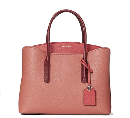 Kate Spade New York Margaux Large Leather Satchel Bag, Tinted Rose Multi