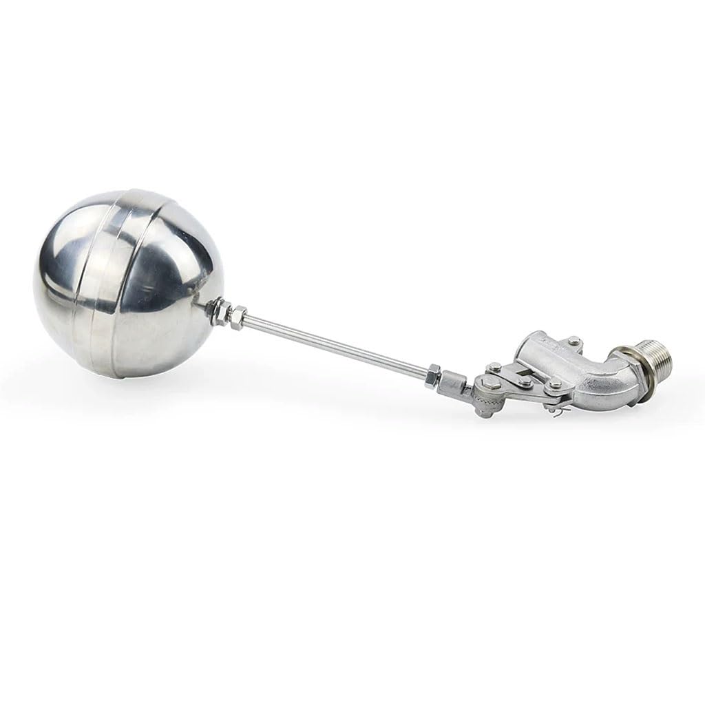304 SUS Adjustable Float Valve with 90 Degree Elbow - Versatile Ball Valve for Water Tanks,1pcs(1inch)