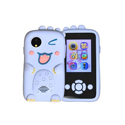 Image of Kids Smartphone Toy with MP3 Music Player Dual Camera for Selfies in-Built Games 2.4 inch Screen 8MP Camera Toys for Boys & Girls (Blue)