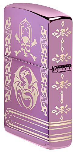 Image of Zippo Anne Stokes Laser 360 High Polish Purple Pocket Lighter
