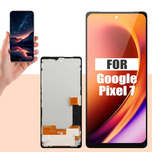 Not Original Screen for Google Pixel 7 5G Screen Replacement for Pixel 7 LCD Screen GVU6C GQML3 Touch Display Digitizer Assembly Repair PartsBlack