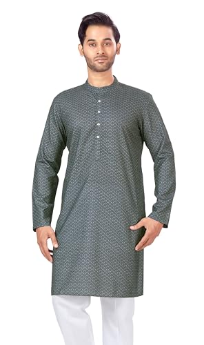 Image of Studio Shringaar Men's Cotton Relaxed Fit Straight Kurta