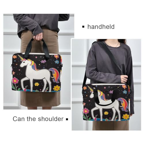 Funda para laptop portátil 15.6 pulgadas con asa y correa miniatura 2
