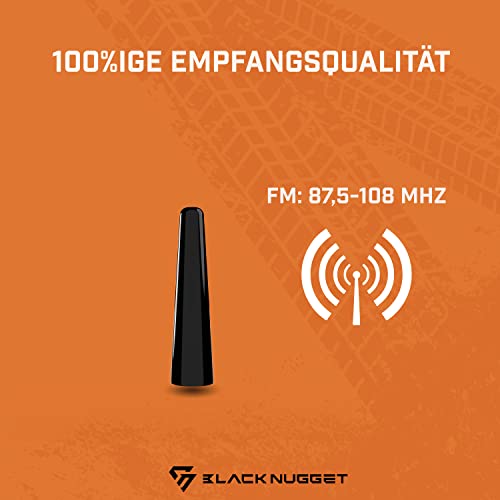 BlackNugget® Autoantenne 5cm - Universal Kfz Antenne - Dachantenne mit erstklassiger Empfangsqualität - Kurze Auto Antenne für AM & FM Empfang - DAB Antenne Auto - Kurzstabantenne