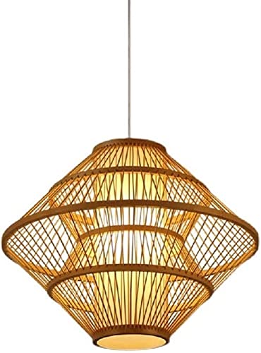 Lámpara de pie de ratán tejida a mano con luz indirecta decorativa estilo chino