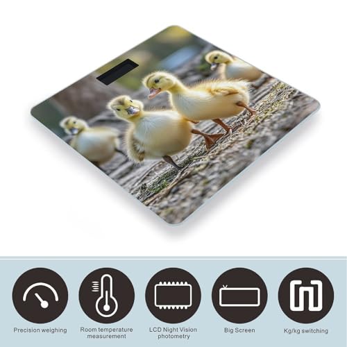 Báscula Digital Cute Ducks de Vidrio Templado para Baño miniatura 3