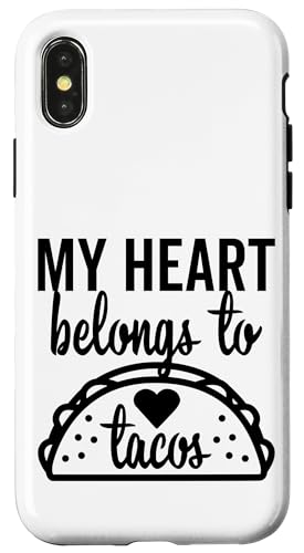 My Heart Belongs To Tacos �O���t�B�b�N �o�����^�C���f�[ ���u �X�}�z�P�[�X iPhone X/XS �p
