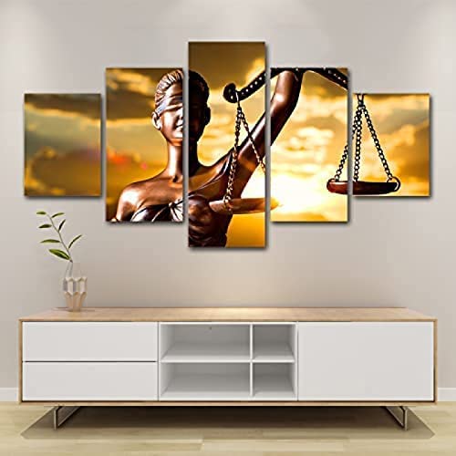 Tableaux decoration murale salon avec statuette femelle 150x100cm