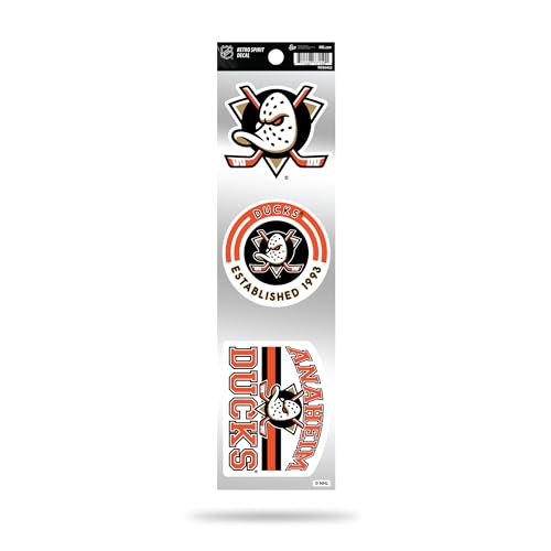 Stickers NHL Hockey Anaheim Ducks retro vinyle durable et couleurs vintage éclatantes