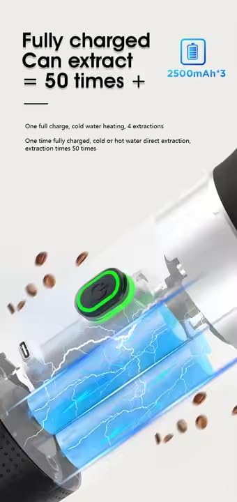 Miniatura 4 de Máquina eléctrica portátil de café expreso  Cafetera de viaje autocalentable con USB-C, compatible con cápsulas de café molido, NES y DG  Ideal para