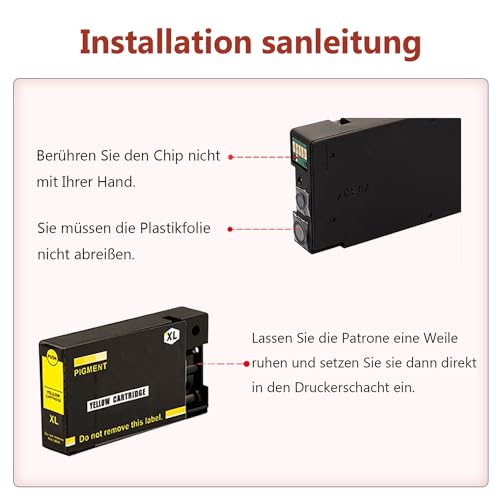 4er-Pack 2500XL Kompatibel mit Canon PGI-2500XL PGI-2500 XL Multipack Druckerpatronen für Canon Maxify MB5150 MB5050 MB5350 MB5450 MB5155 MB5455 iB4050 iB4150 (Schwarz, Blau, Rot, Gelb)