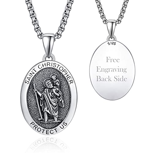 ADMETUS St Saint Michael Pendant Necklace Medal for Men Personalized