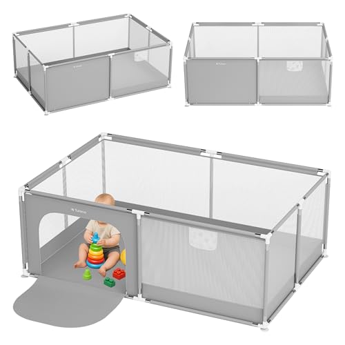 Tulano Cozy 22 Laufstall Baby 120x180 cm mit Bodenmatte Faltbarer...