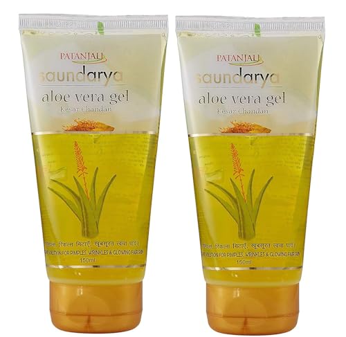 Patanjali Saundarya Aloe Vera Kesar Chandan Gel - 150 ml (Pack of...
