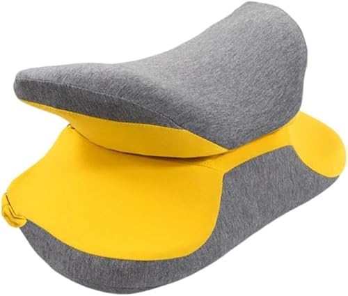 KryZaroグレー多機能U字型カーシートクッション|衝突防止&車中泊最適 旅行用ネックピロー