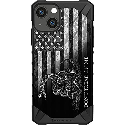 UAG [Apple iPhone 13 6.1" 2-Camera] Limited Edition Urban Armor Gear Case by EGO Tactical - Don't Tread on Me Flag Black Camo Flag Rev