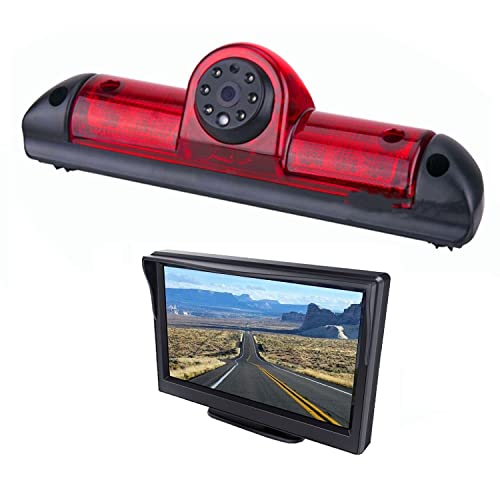 Caméras de recul Troisième feu Stop en Remplacement de la Lampe d'arrêt + Stand-Alone Moniteur 10,9cm (4,3 Pouces) pour Fiat Ducato Citroen Jumper II Typ 250 Cam Citroen Relay Peugeot Boxer 06-17