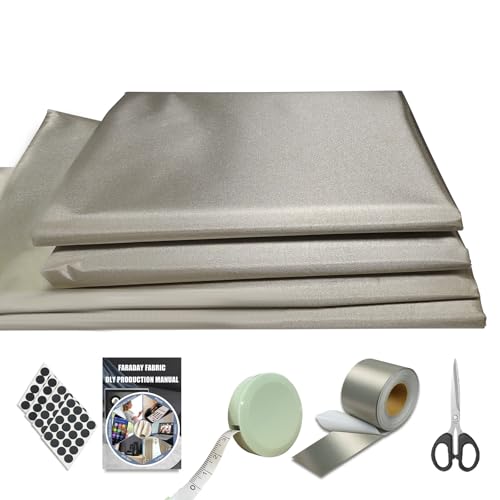 LAZTZQ Faraday Fabric 43 W236 L(Big 6 Yards)+1.18 W314 L Faraday Tape Faraday Military Grade Conductive MaterialFaraday Blanket