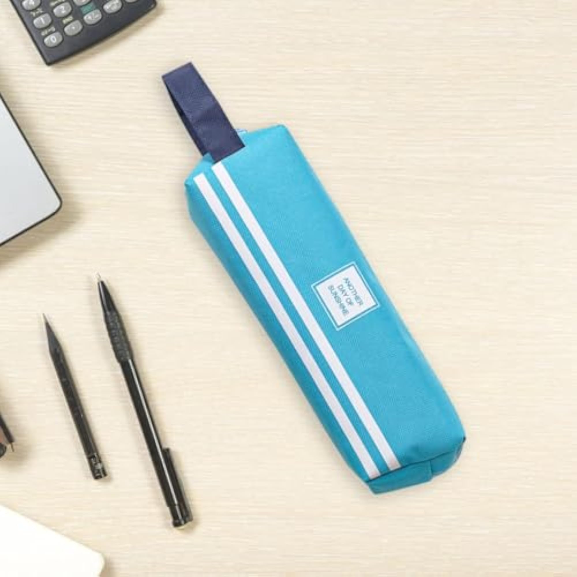 Large Capacity Blue Stationery Organizer for Teens