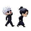 2pcs JJK Figure Geto Suguru Figure Mini Anime JJK Statue, 10cm Cute JJK Action Figure Cake Toppers Ornament Desktop Figure Collectible Gifts