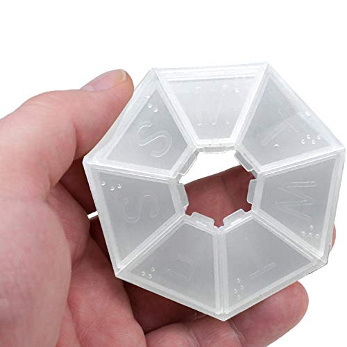 7-Sided Portable Pill Box Medicine Planner Small Case (Seven Day Weekly Travel Container) Medication, Vitamin Holder Boxes Organizer Pillbox Dispenser Organizer, Sorter And Reminder Containers #TOP5