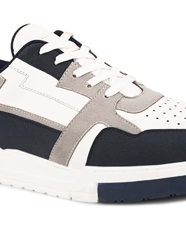 Image of STANPHORD Mens Ecliptica Colourblocked Sneakers Round Toe Casual Shoe | Fashion Classic Lace Up Stylish Outdoor Shoes | Daily & Occasion Wear | Smart & Trendy | Lightweight & Comfortable Shoes