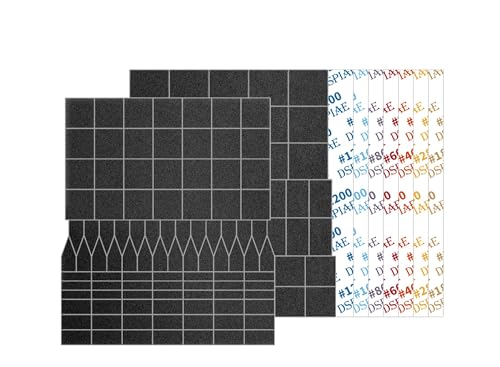 14 peças de malha pré-cortada Sandpaer (1008 peças) para lixadora alternante ES-A cabeças de lixamento planas e arredondadas