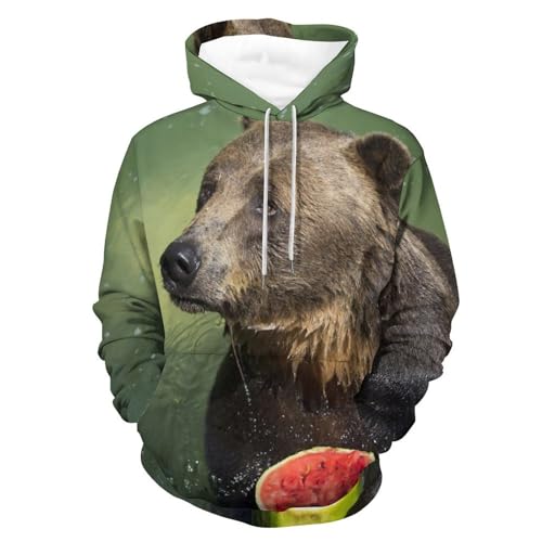 Hoodie pastèque UMENG unisexe résistant au froid pour en finir avec les pulls ternes