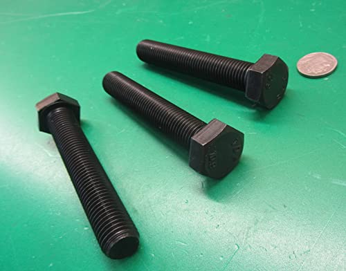 Class 10.9 Steel Hex Head Bolts FT M16 x 2 mm x 100 mm Long 5 pcs.