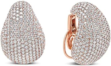 18K Rose Gold 13 1/5 Cttw Micro-Pave Diamond Sculptural Design St...