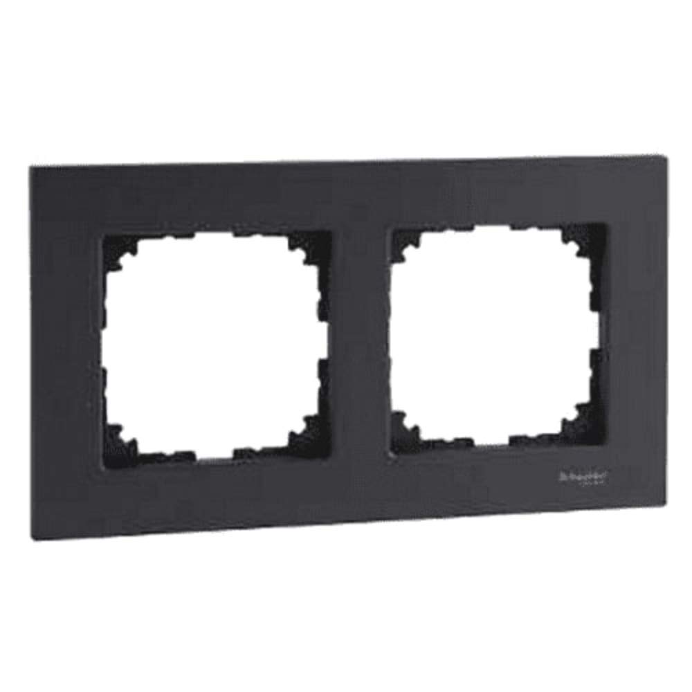 Schneider Electric Frame 2g M-Ele marco doble de diseño minimalista antracita