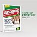 Absorbine Jr. Pain Relief Patches, Extra Large Back Pain Patch with Menthol for Lower Back Muscle Aches and Cramps, 18 Count, White