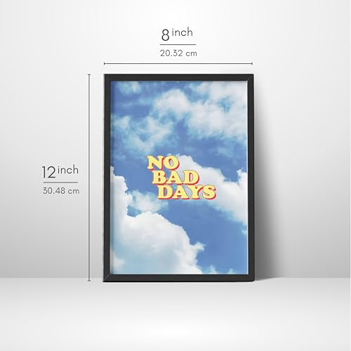 Image of Wall Framed Posters | 8x12 inch size | Motivational Quotes Posters |Inspirational inchNo Bad Days inch Photo Frame - Motivational Wall Decor for Home, Office, or Bedroom