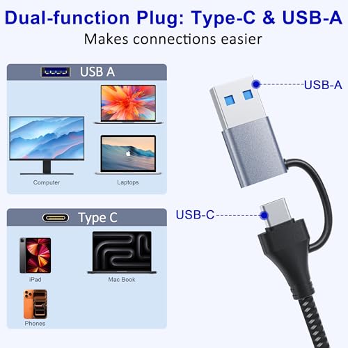 CFexpress Type A Card Reader with 10Gbps USB 3.2 Gen 2, USB-C & USB-A 2-in-1 Type A CFexpress Adapter, Compatible with Windows/Mac/Linux/Android, iPhone 17/16/15, iPad, Laptop, Tablet, Smartphone - Image 6