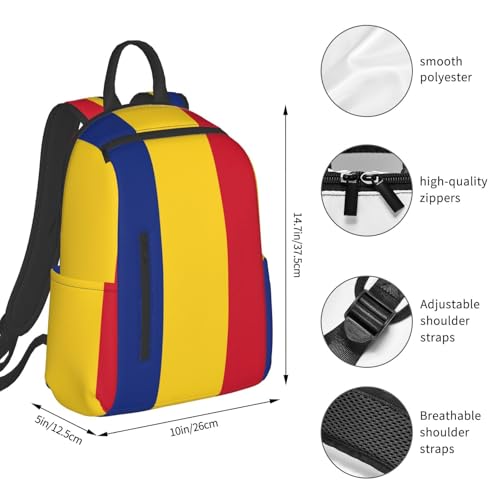 Sac à dos Roumanie léger et résistant, taille unique noir - 4