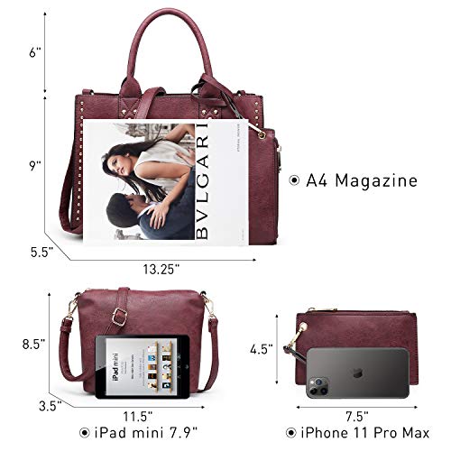 Image of Dasein Women's Designer Handbags Fashion Satchel Handbags Shoulder Bags Top Handle Work Bags w /Belt