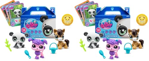 BANDAI - Littlest Pet Shop - 3 Pets Surprise - Petits Animaux a Collectionner - BF00568 (Lot de 2)