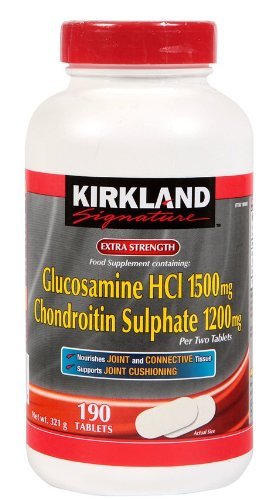 Kirkland Extra Strong Glucosamine 1500mg and Chondroiton Sulphate 190 Tablets