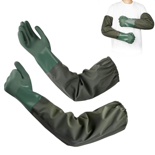 1 Paire Gants Longs 70cm Gant Menage en Caoutchouc Gant Protectio...