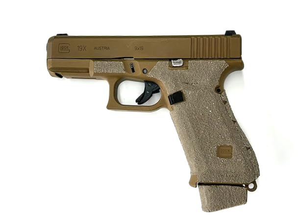 HANDLEITGRIPS Gun Grip Tape Compatible with Glock 19x/ Glock 19x MOS/Glock 45/ Glock 45 MOS/ - FDE Edge Series Pistol Grip Tape, Gun Skins, Veteran Owned, Made in USA