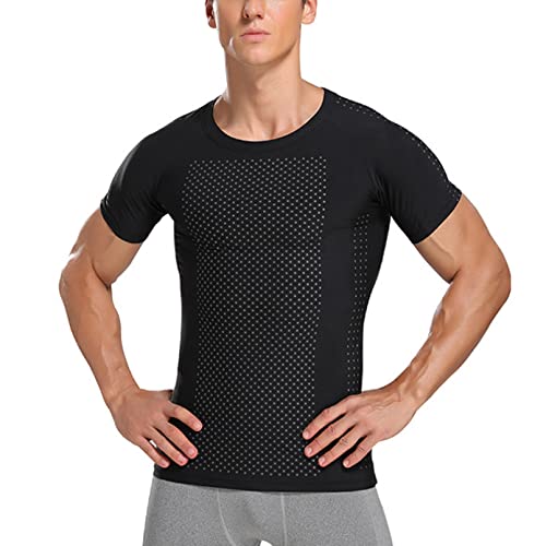 YRYRYW Camiseta de Compresión para Hombres, Cinturón Corporal Ajustador para Tórax y Abdomen, Trajes de Esterilla de Gimnasio de Reducción de Obesidad - Bienestar Household faucets