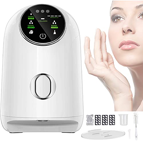 Facial Mask Machine, Touch Control Facial Mask DIY Machine with 32 Pcs Collagen, Automatic Intelligent Fruit Vegetable Facial Mask Maker, for Beauty Facial SPA Skin Care