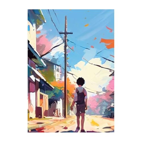 Poster 40x60 cm Couleurs de ville dispersées GAEKKO sans cadre