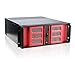 iStarUSA D-400-6SE 4U Compact Stylish Rackmount Chassis - Red (Power Supply Not Included) (146499)