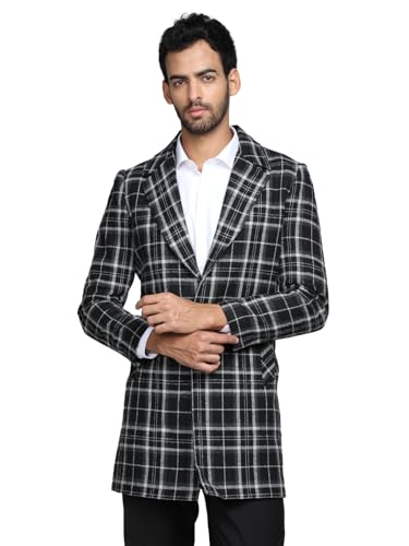 Image of CHKOKKO Wool Blend Men Winter Wear Regular Fit Standard Length Coat