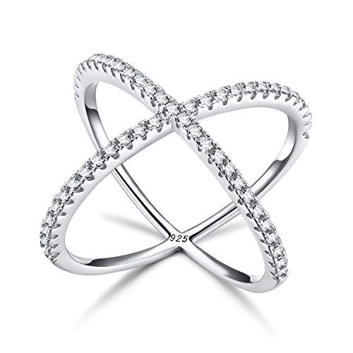 925 Sterling Silver 1 Carat Solitaire Round CZ Engagement Wedding Band Classic Six Prong Ring Size 3-13